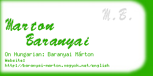 marton baranyai business card