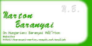 marton baranyai business card